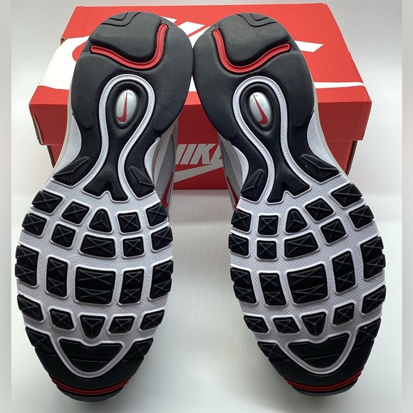 Nike Air Max 97 QS GS Metallic Silver/Varsity Red/White Grade School Kids' Shoe - Picture 11 of 16
